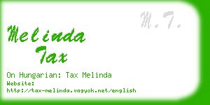 melinda tax business card